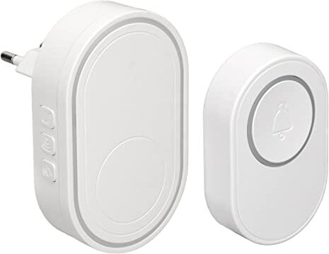 ciciglow Allarme di Sicurezza Domestica, Campanello Sirena WiFi 433 MHz 5 Volume Marcia 58 Suonerie, Campanello Wireless per Spina TUYA EU 110-220 V