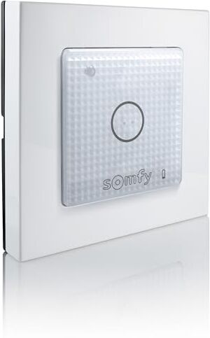 somfy io Smoove Lighting, Comando a Parete Wireless Radio Touch, Compatibile con i ricevitori per l'illuminazione, Le Prese Intelligenti io ON/off e Il Ricevitore dimmerabile IZYMO