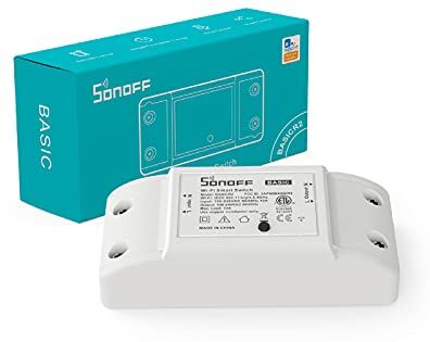 Sonoff Interruttore intelligente,  BASICR2 WiFi Wireless intelligente DIY per Smart Home, 10A, 2.4G wifi, ewelink APP, Funziona con Alexa, Google Home Assistant