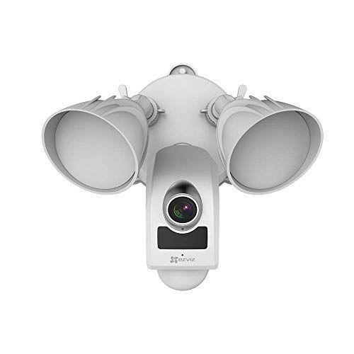 EZVIZ Leicke Videocamera di sicurezza con riflettore wireless Alexa HD con funzione interfono (Cloud come squillo intermittente) + Salva gratis