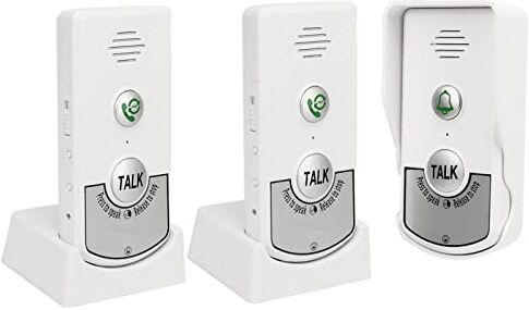 Bewinner Sistema Interfono Wireless, Campanello Interfono Vocale Wireless con Potenza di Penetrazione di 1000 M, 2000 MAh, Campanelli Interfono Domestici Intelligenti per Case Hotel Ville Fabbriche Ospedali