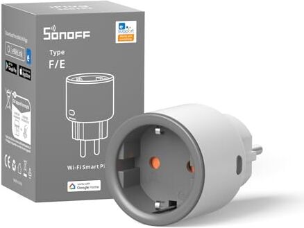 SONOFF 16A 2.4G WIFI Presa Elettrica Intelligente (Smart) with Timer, Power Statistics, Overload Protection, Voice Control, Compatible with Alexa, Google Home