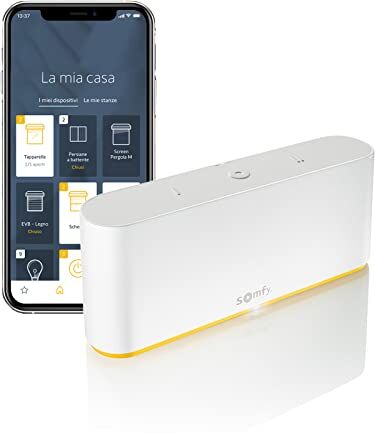 somfy TaHoma switch Controllo intelligente per centralizzare e connettere la tua casa, Compatibile con io-homecontrol, RTS Zigbee 3.0, Controllo vocale Google Assistant, Amazon Alexa e HomeKit