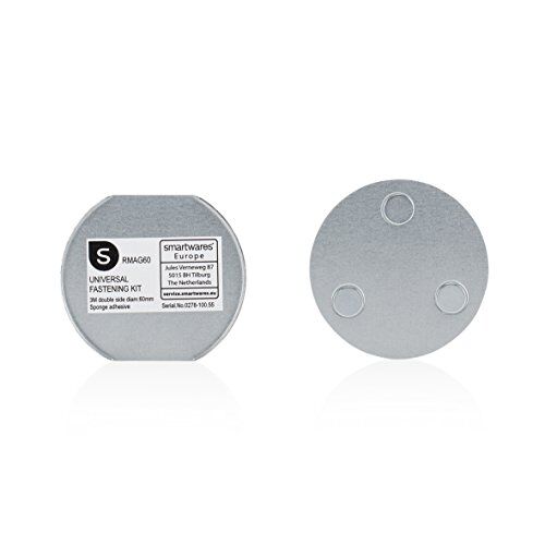 Smartwares Fissaggio Magnete per Rivelatori di Fumo 6 cm Ø  Montagio Magnetico, argento