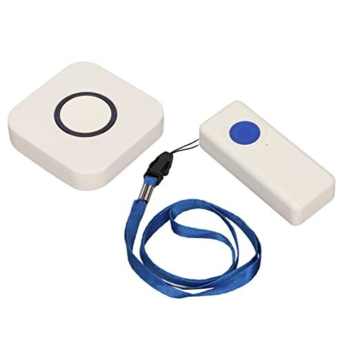 Bewinner Cercapersone per Caregiver Wireless, Pulsante di Chiamata Intelligente per Anziani, Allarme Chiamata Infermiera per Casa, Anziani, Paziente, Regolazione del Volume a 4 Livelli, Portata 330M