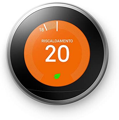 Google Nest Learning Thermostat 3Rd Generation, Acciaio Inox, ‎8.3 x 8.3 x 3 cm 1 grammi