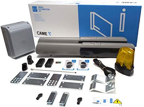 Came KIT ATI PER CANCELLI A BATTENTE FINO A 3 METRI E 400 KG PER ANTA, IDEALE PER UN UTILIZZO RESIDENZIALE, SISTEMA AC 230 V, COLORE GRIGIO