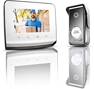 somfy : Videocitofono V350 con schermo da 7 pollici, Visione notturna, Telecamera grandangolare, Memoria immagini, Per controllare fino a 5 apparecchiature motorizzate RTS, Facile installazione