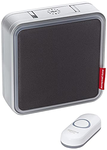 Honeywell Home, Campanello wireless  Serie 9, MP3, con luce alogena, 200 metri, colore: grigio