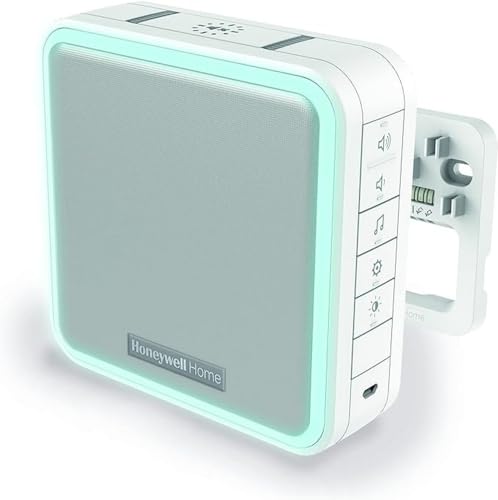 Honeywell Serie 9  Home Campanello LED portatile, Cablato o wireless, con 11 melodie, Bianco