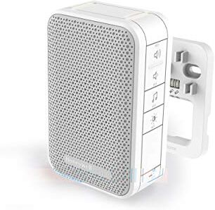 Honeywell Home  Campanello Cablato con Regolazione del Volume e LED Stroboscopico, Bianco