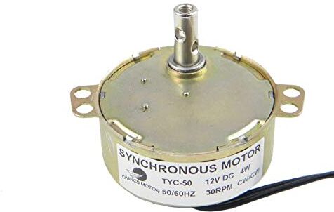 CHANCS Motore sincrono 12V DC 30/36RPM 4W CW/CCW Piccolo motore elettrico DC Fan Motor