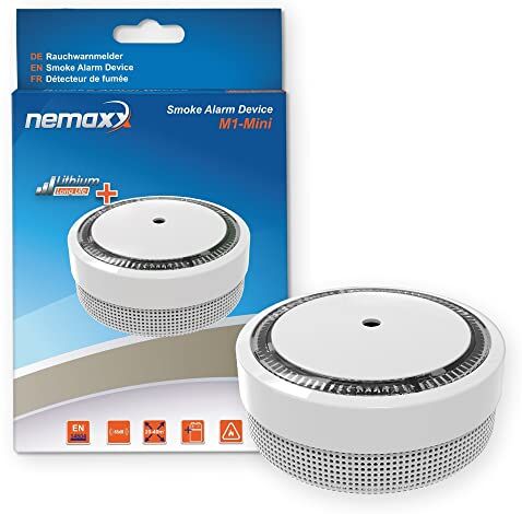 Nemaxx 20 Mini rilevatori di Fumo M1, Bianco, 20er-Set, Set di 20 Pezzi