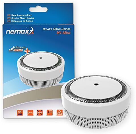 Nemaxx 15 Mini rilevatori di Fumo M1, Bianco, 15er-Set, Set di 15 Pezzi