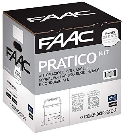 FAAC Pratico Kit 746 230V Automazione Cancello Battente Cancelli Anta Battenti a bagno d’olio per cancello scorrevole ad uso intensivo con peso max 600 kg 10564944