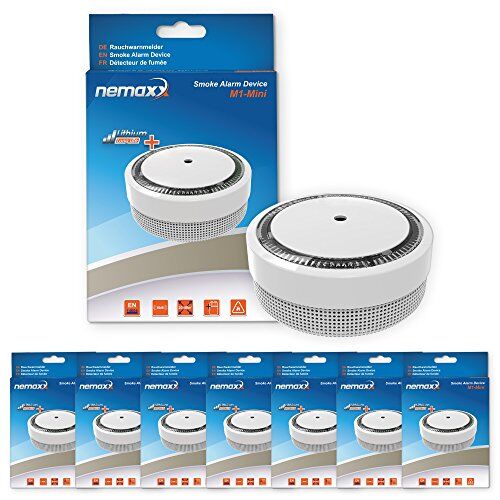 Nemaxx 8 x  – Mini rilevatore di fumo – sensibili,