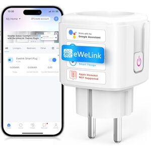 SURFOU Presa Smart, 16A Intelligente Plug Compatibile con Alexa e Google Home, Controllo Vocale, 2.4GHz WiFi Accesso Remoto, Nessun Hub Necessario, Monitoraggio del Consumo Energetico SURFOU Presa Smart, 16A Intelligente Plug Compatibile con Alexa e Google Home, Controllo Vocale, 2.4GHz WiFi Accesso Remoto, Nessun Hub Necessario, Monitoraggio del Consumo Energetico