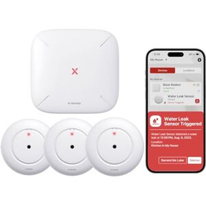 X-Sense Rilevatori d’Acqua Wi-Fi con Batterie, Sensori Allagamento IP66 con Allarme Regolabile fino a 110 dB, Sensore di Livello per Cucine, Bagni e Cantine, 3 Rilevatori e 1 Stazione Base, X-Sense Rilevatori d’Acqua Wi-Fi con Batterie, Sensori Allagamento IP66 con Allarme Regolabile fino a 110 dB, Sensore di Livello per Cucine, Bagni e Cantine, 3 Rilevatori e 1 Stazione Base,