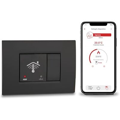 VEMER OIKOS WIFI Cronotermostato WiFi da Incasso 2 Moduli, Termostato Smart Controllabile con APP, Compatibile Alexa e Google Home, Programmazione Settimanale, Alimentazione 230V, Grigio VEMER OIKOS WIFI Cronotermostato WiFi da Incasso 2 Moduli, Termostato Smart Controllabile con APP, Compatibile Alexa e Google Home, Programmazione Settimanale, Alimentazione 230V, Grigio
