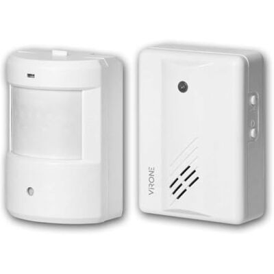 Virone Sensore di transizione wireless con sensore PIR, 32 suonerie regolabili, controllo del volume, angolo di rilevamento 140°, funzionamento a batteria Virone Sensore di transizione wireless con sensore PIR, 32 suonerie regolabili, controllo del volume, angolo di rilevamento 140°, funzionamento a batteria
