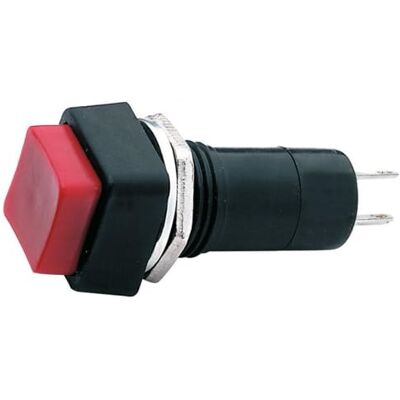 Electron Pulsante NA normalmente aperto 18x18mm, tasto rosso, unipolare, quadrato, foro montaggio 12mm M12, fissaggio a vite con ghiera, da pannello, 12V 220V 1A, contatti a saldare, micro, mini, NO Electron Pulsante NA normalmente aperto 18x18mm, tasto rosso, unipolare, quadrato, foro montaggio 12mm M12, fissaggio a vite con ghiera, da pannello, 12V 220V 1A, contatti a saldare, micro, mini, NO