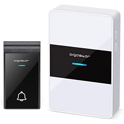 Aigostar Campanello Senza Fili, Campanello Wireless Impermeabile IP44 da Esterno, Indicatore LED, Portata 150m con 36 Melodie e 3 Livelli di Volume, 1 Trasmettitore + 1 Ricevitori Aigostar Campanello Senza Fili, Campanello Wireless Impermeabile IP44 da Esterno, Indicatore LED, Portata 150m con 36 Melodie e 3 Livelli di Volume, 1 Trasmettitore + 1 Ricevitori