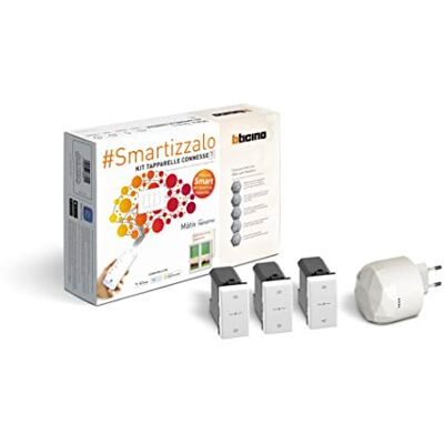 BTicino Kit Matix Tapparelle Smart ,con 1 gateway plug-in S36GWDC e 3 comandi tapparella connessi AM4027C, per alzarle e abbassarle con smartphone o con Alexa, Siri e Google Home BTicino Kit Matix Tapparelle Smart ,con 1 gateway plug-in S36GWDC e 3 comandi tapparella connessi AM4027C, per alzarle e abbassarle con smartphone o con Alexa, Siri e Google Home