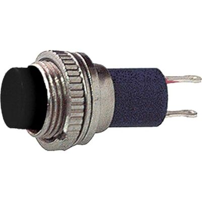 Electron Pulsante NC normalmente chiuso ⌀9mm, tasto nero, unipolare, rotondo, tondo, foro montaggio 8mm M8, fissaggio a vite con ghiera, da pannello, 12V 220V 0,5A, contatti a saldare, micro, mini Electron Pulsante NC normalmente chiuso ⌀9mm, tasto nero, unipolare, rotondo, tondo, foro montaggio 8mm M8, fissaggio a vite con ghiera, da pannello, 12V 220V 0,5A, contatti a saldare, micro, mini