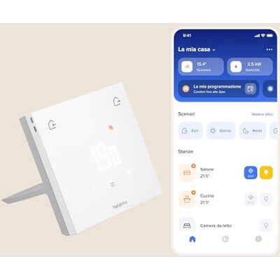 Netatmo Termostato Intelligente ORIGINAL per riscaldamento autonomo Kit per Installazione Wireless o Cablata, Supporto Incluso, Compatibile con Matter (Alexa, Google Home, Casa di Apple) – Netatmo Termostato Intelligente ORIGINAL per riscaldamento autonomo Kit per Installazione Wireless o Cablata, Supporto Incluso, Compatibile con Matter (Alexa, Google Home, Casa di Apple) –