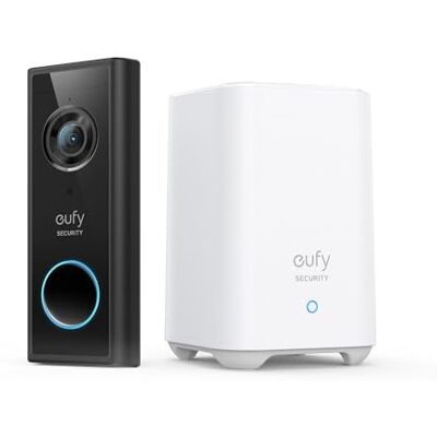 Fai da te video campanello di sicurezza Eufy 2K - Nero, Bianco - Wireless, Batteria Fai da te video campanello di sicurezza Eufy 2K - Nero, Bianco - Wireless, Batteria