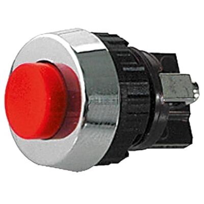 Electron Pulsante NA normalmente aperto ⌀19mm, tasto rosso, unipolare, rotondo, tondo, foro montaggio 15mm M15, fissaggio a vite con ghiera, da pannello, 12V 220V 0,7A, contatti a saldare, micro, mini, NO Electron Pulsante NA normalmente aperto ⌀19mm, tasto rosso, unipolare, rotondo, tondo, foro montaggio 15mm M15, fissaggio a vite con ghiera, da pannello, 12V 220V 0,7A, contatti a saldare, micro, mini, NO