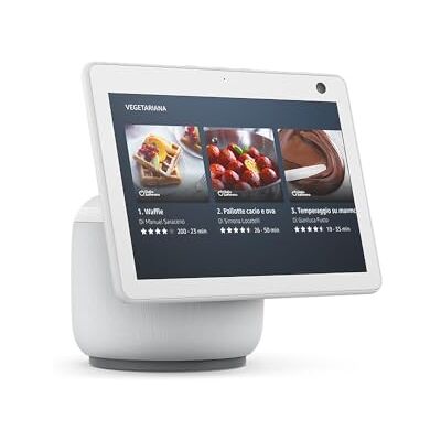 Amazon Echo Show 10 (Ultimo modello) Schermo intelligente in HD con movimento, Bianco ghiaccio, con Accesso Anticipato ad Alexa+ Amazon Echo Show 10 (Ultimo modello) Schermo intelligente in HD con movimento, Bianco ghiaccio, con Accesso Anticipato ad Alexa+