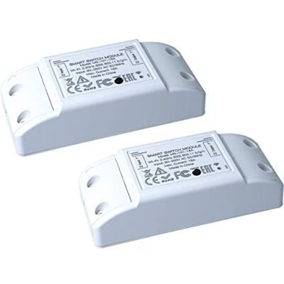 LEDLUX SH101, 2 Pezzi Smart Interruttore Intelligente WiFi, 220V 16A 3500W, Smart Switch, Compatibile Con Alexa Google Home (WIFI 16A) LEDLUX SH101, 2 Pezzi Smart Interruttore Intelligente WiFi, 220V 16A 3500W, Smart Switch, Compatibile Con Alexa Google Home (WIFI 16A)