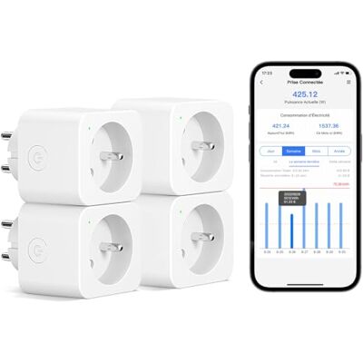 meross Presa collegata (tipo E), 16A Presa WiFi Compatibile con Alexa e Google Home, 4 prese con misurazione del consumo elettrico con controllo vocale, controllo remoto e configurazione Bluetooth meross Presa collegata (tipo E), 16A Presa WiFi Compatibile con Alexa e Google Home, 4 prese con misurazione del consumo elettrico con controllo vocale, controllo remoto e configurazione Bluetooth