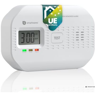 Smartwares Rilevatore di CO – Sensore 10 anni – Batteria 5 anni – Smartwares Rilevatore di CO – Sensore 10 anni – Batteria 5 anni –
