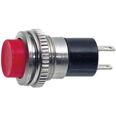 Electron Pulsante NA normalmente chiuso ⌀14mm, rosso, unipolare, rotondo, foro montaggio 12mm M12, fissaggio a vite con ghiera, da pannello, 12V 220V 1A, contatti a saldare, micro, mini Electron Pulsante NA normalmente chiuso ⌀14mm, rosso, unipolare, rotondo, foro montaggio 12mm M12, fissaggio a vite con ghiera, da pannello, 12V 220V 1A, contatti a saldare, micro, mini