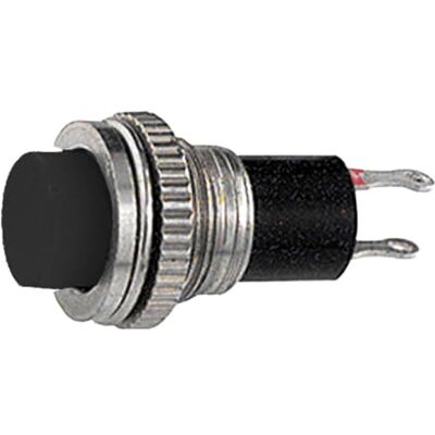Electron Pulsante NA normalmente aperto ⌀12mm, tasto nero, unipolare, rotondo, tondo, foro montaggio 10mm M10, fissaggio a vite con ghiera, da pannello, 12V 220V 0,5A, contatti a saldare, micro, mini, NO Electron Pulsante NA normalmente aperto ⌀12mm, tasto nero, unipolare, rotondo, tondo, foro montaggio 10mm M10, fissaggio a vite con ghiera, da pannello, 12V 220V 0,5A, contatti a saldare, micro, mini, NO