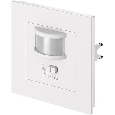 goobay Sensore di movimento per interni, IP20, bianco, da incasso per montaggio a parete, angolo di rilevamento di 160°, sensore PIR, interruttore della luce con sensore di movimento, facile, goobay Sensore di movimento per interni, IP20, bianco, da incasso per montaggio a parete, angolo di rilevamento di 160°, sensore PIR, interruttore della luce con sensore di movimento, facile,