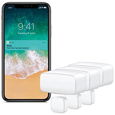 EVE Door & Window (Apple Home) set di 3 Sensori di contatto intelligenti per porte e finestre, notifiche (chiuso, aperto), sicurezza domestica, Bluetooth & Thread EVE Door & Window (Apple Home) set di 3 Sensori di contatto intelligenti per porte e finestre, notifiche (chiuso, aperto), sicurezza domestica, Bluetooth & Thread