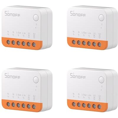 SONOFF MINI R4 4PCS WiFi Smart Switch 2-Way, Interruttore intelligente DIY, modalità relè staccabile, WiFi 2.4G, controllo APP, Funziona con Alexa, Google Home Assistant, controllo remoto eWeLink SONOFF MINI R4 4PCS WiFi Smart Switch 2-Way, Interruttore intelligente DIY, modalità relè staccabile, WiFi 2.4G, controllo APP, Funziona con Alexa, Google Home Assistant, controllo remoto eWeLink