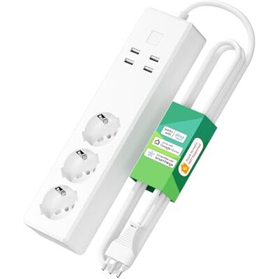 meross Ciabatta Italiana Smart Alexa Multipresa WiFi Intelligente con 3 Prese AC 4 Porte USB, Protezione da Sovraccarico Compatibile con App, Smartthings e Google Assistant meross Ciabatta Italiana Smart Alexa Multipresa WiFi Intelligente con 3 Prese AC 4 Porte USB, Protezione da Sovraccarico Compatibile con App, Smartthings e Google Assistant