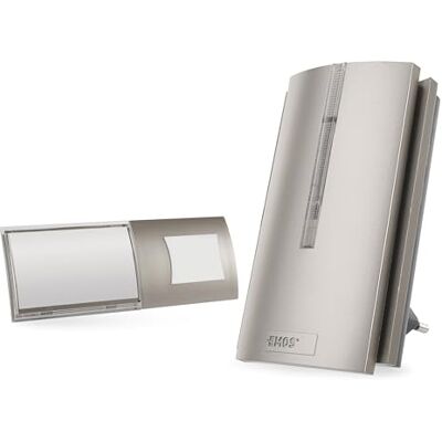 EMOS Campanello senza fili con funzione ripetitore e porta USB-C portata illimitata volume a 5 livelli fino a 85 dB Indicatore LED 16 melodie Funzione di memoria 230 V EMOS Campanello senza fili con funzione ripetitore e porta USB-C portata illimitata volume a 5 livelli fino a 85 dB Indicatore LED 16 melodie Funzione di memoria 230 V