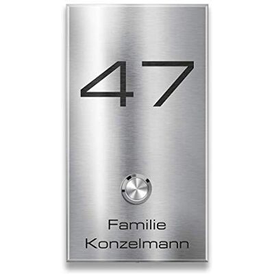Metzler campanello wireless acciaio inox V2A esterno pulsante IP67 e targhetta personalizzabile 110x200 mm finitura inox spazzolato portata 200 m volume regolabile montaggio a parete lunga durata Metzler campanello wireless acciaio inox V2A esterno pulsante IP67 e targhetta personalizzabile 110x200 mm finitura inox spazzolato portata 200 m volume regolabile montaggio a parete lunga durata