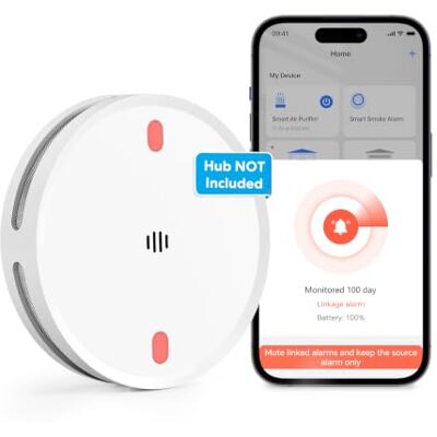 meross Rilevatore di fumo WiFi intelligente, allarme fumo e incendio smart meross Rilevatore di fumo WiFi intelligente, allarme fumo e incendio smart