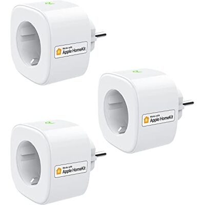 meross Presa Smart Compatibile con Apple HomeKit, 16A(Type F), 3 Pezzi meross Presa Smart Compatibile con Apple HomeKit, 16A(Type F), 3 Pezzi