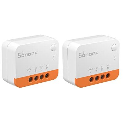 SONOFF ZBMINIL2 ZigBee Interruttore wireless (non richiede filo neutro), interruttore intelligente ZigBee a 2 vie,2 Pack, compatibile con Google Home, HA, richiede hub gateway ZigBee 3.0, 6A/1440W SONOFF ZBMINIL2 ZigBee Interruttore wireless (non richiede filo neutro), interruttore intelligente ZigBee a 2 vie,2 Pack, compatibile con Google Home, HA, richiede hub gateway ZigBee 3.0, 6A/1440W
