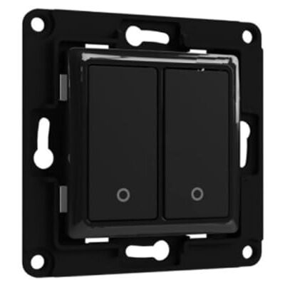 Shelly Wall Switch 2, Interruttore da Parete a 2 Pulsanti per Relè Intelligenti, Domotica, per Tapparelle o Luci, Nero Shelly Wall Switch 2, Interruttore da Parete a 2 Pulsanti per Relè Intelligenti, Domotica, per Tapparelle o Luci, Nero