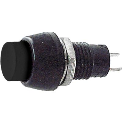 Electron Pulsante NA normalmente aperto ⌀15mm, tasto nero, unipolare, rotondo, tondo, foro montaggio 10mm M10, fissaggio a vite con ghiera, da pannello, 12V 220V 1A, contatti a saldare, micro, mini, NO Electron Pulsante NA normalmente aperto ⌀15mm, tasto nero, unipolare, rotondo, tondo, foro montaggio 10mm M10, fissaggio a vite con ghiera, da pannello, 12V 220V 1A, contatti a saldare, micro, mini, NO
