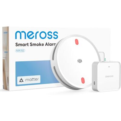 meross Matter Rilevatore di fumo con Hub MSH450, allarme fumo WiFi smart meross Matter Rilevatore di fumo con Hub MSH450, allarme fumo WiFi smart
