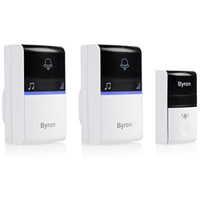 Kit Campanello Wireless Byron - Kinetico, 16 Melodie, 100m Kit Campanello Wireless Byron - Kinetico, 16 Melodie, 100m